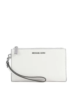 Jet Set Geldbörse genarbtes Rindsleder weiß