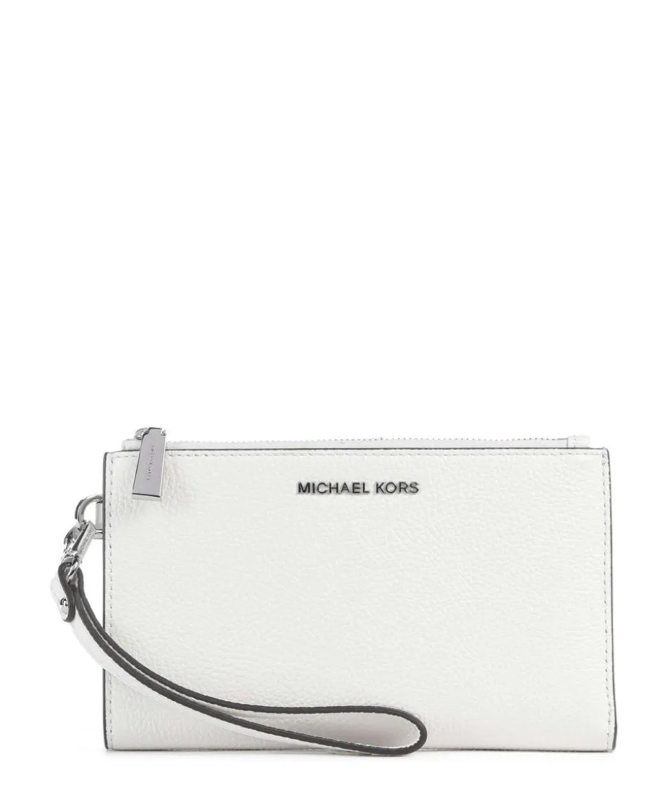 Jet Set Geldbörse genarbtes Rindsleder weiß