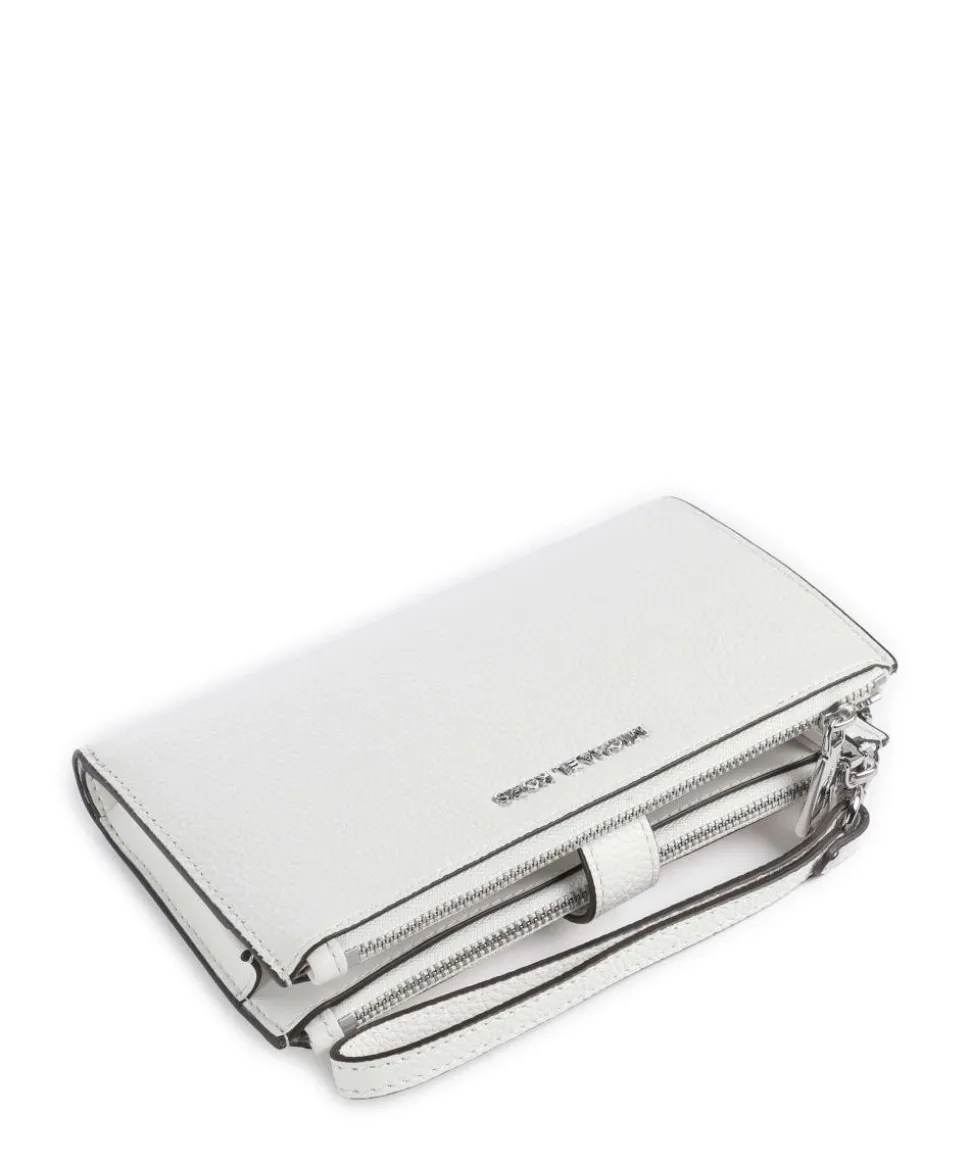 Jet Set Geldbörse genarbtes Rindsleder weiß