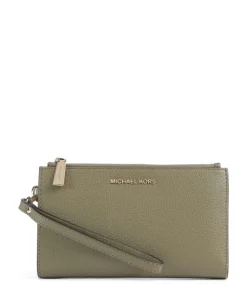 Jet Set Geldbörse genarbtes Rindsleder olivgrün