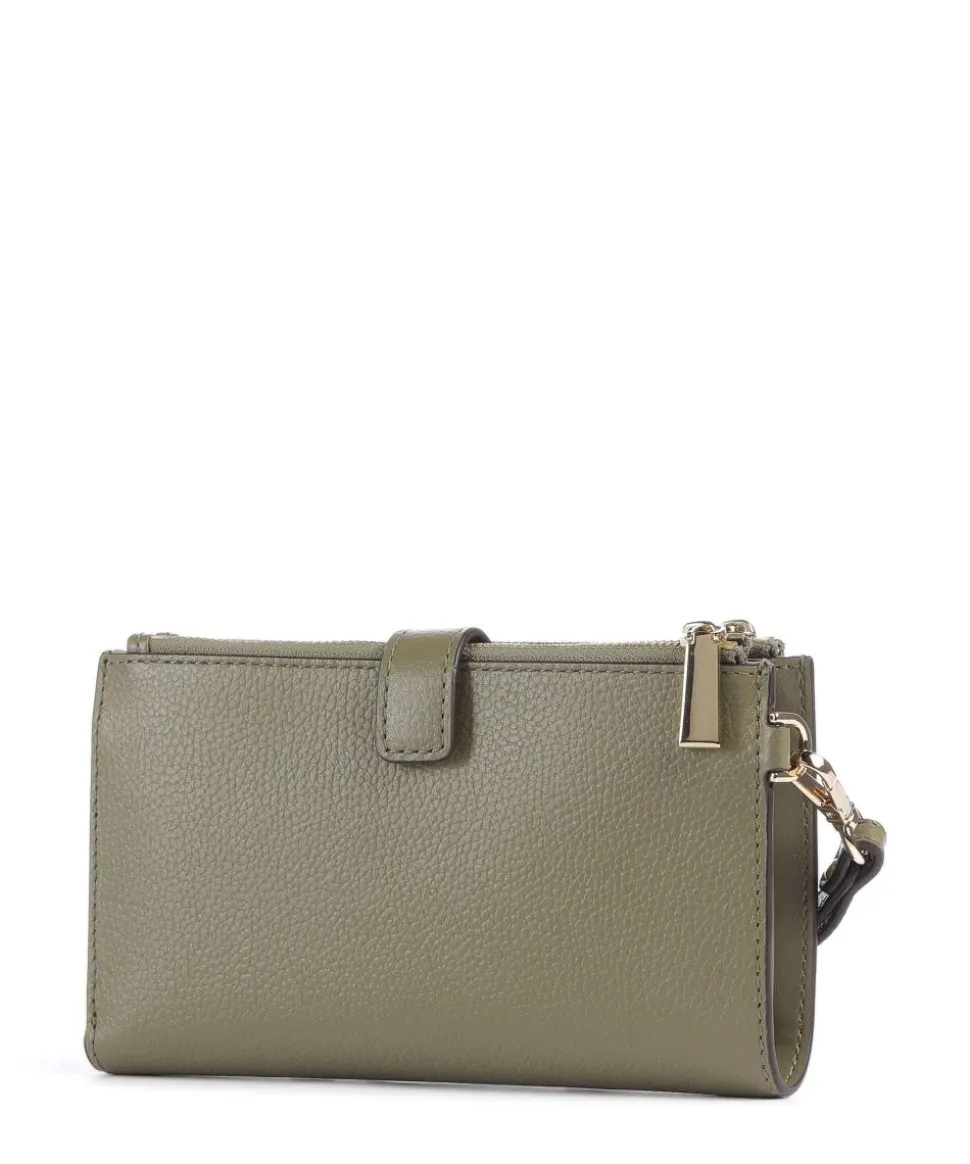 Jet Set Geldbörse genarbtes Rindsleder olivgrün