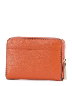 Jet Set Geldbörse genarbtes Leder orange