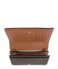 Jet Set Geldbörse Lederimitat dunkelbraun