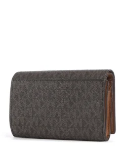 Jet Set Geldbörse Lederimitat dunkelbraun