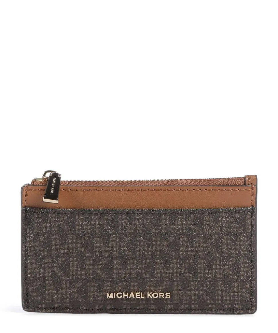 Jet Set Kreditkartenetui Lederimitat dunkelbraun