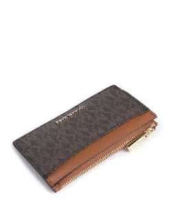 Jet Set Kreditkartenetui Lederimitat dunkelbraun