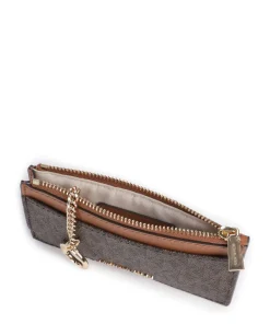 Jet Set Kreditkartenetui Lederimitat dunkelbraun