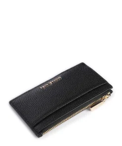 Jet Set Kreditkartenetui genarbtes Rindsleder schwarz