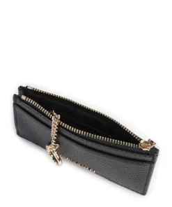 Jet Set Kreditkartenetui genarbtes Rindsleder schwarz