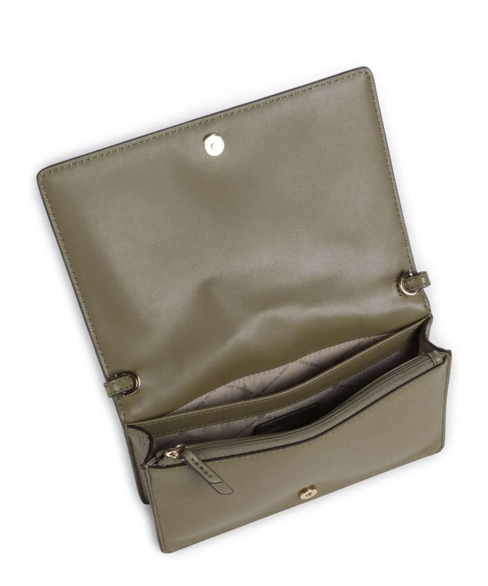 Jet Set Medium Umhängetasche genarbtes Rindsleder olivgrün