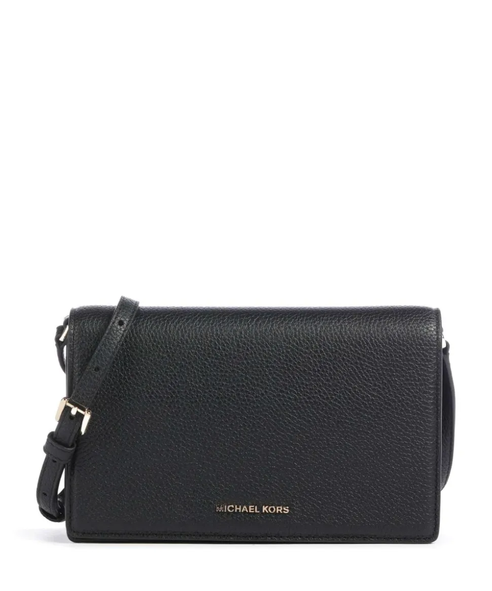 Jet Set Medium Umhängetasche genarbtes Rindsleder schwarz