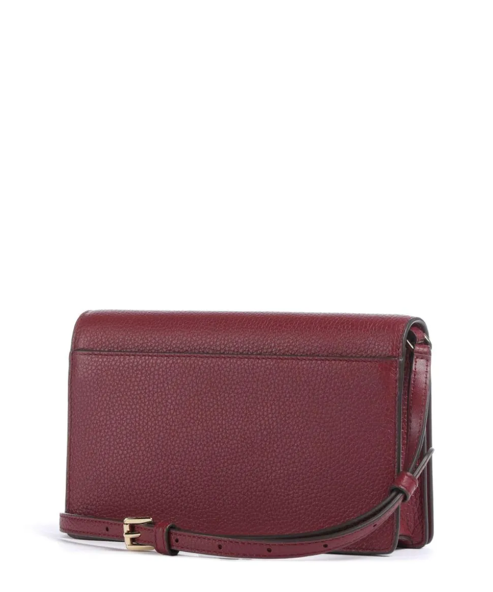 Jet Set Medium Umhängetasche genarbtes Rindsleder wein