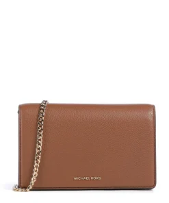 Jet Set Medium Umhängetasche genarbtes Rindsleder braun