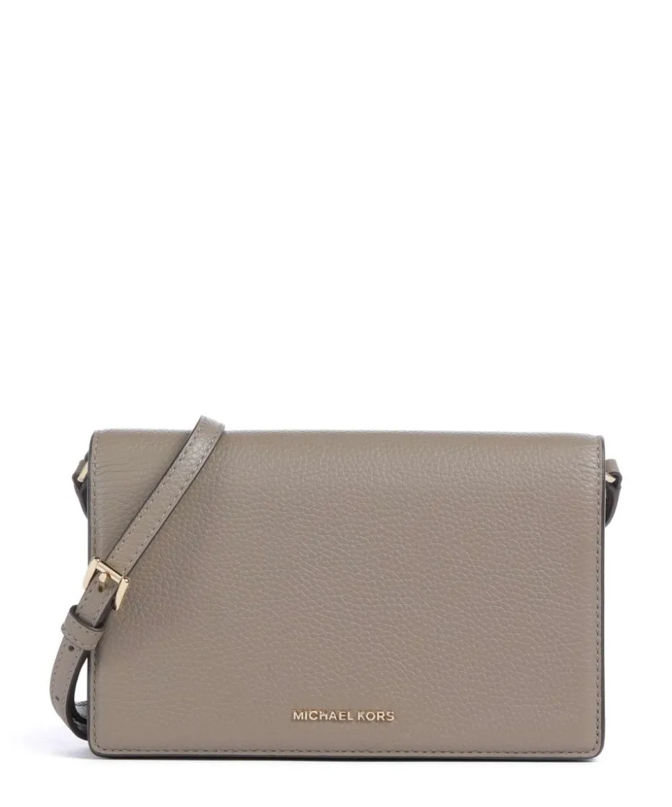 Jet Set Medium Umhängetasche genarbtes Rindsleder taupe