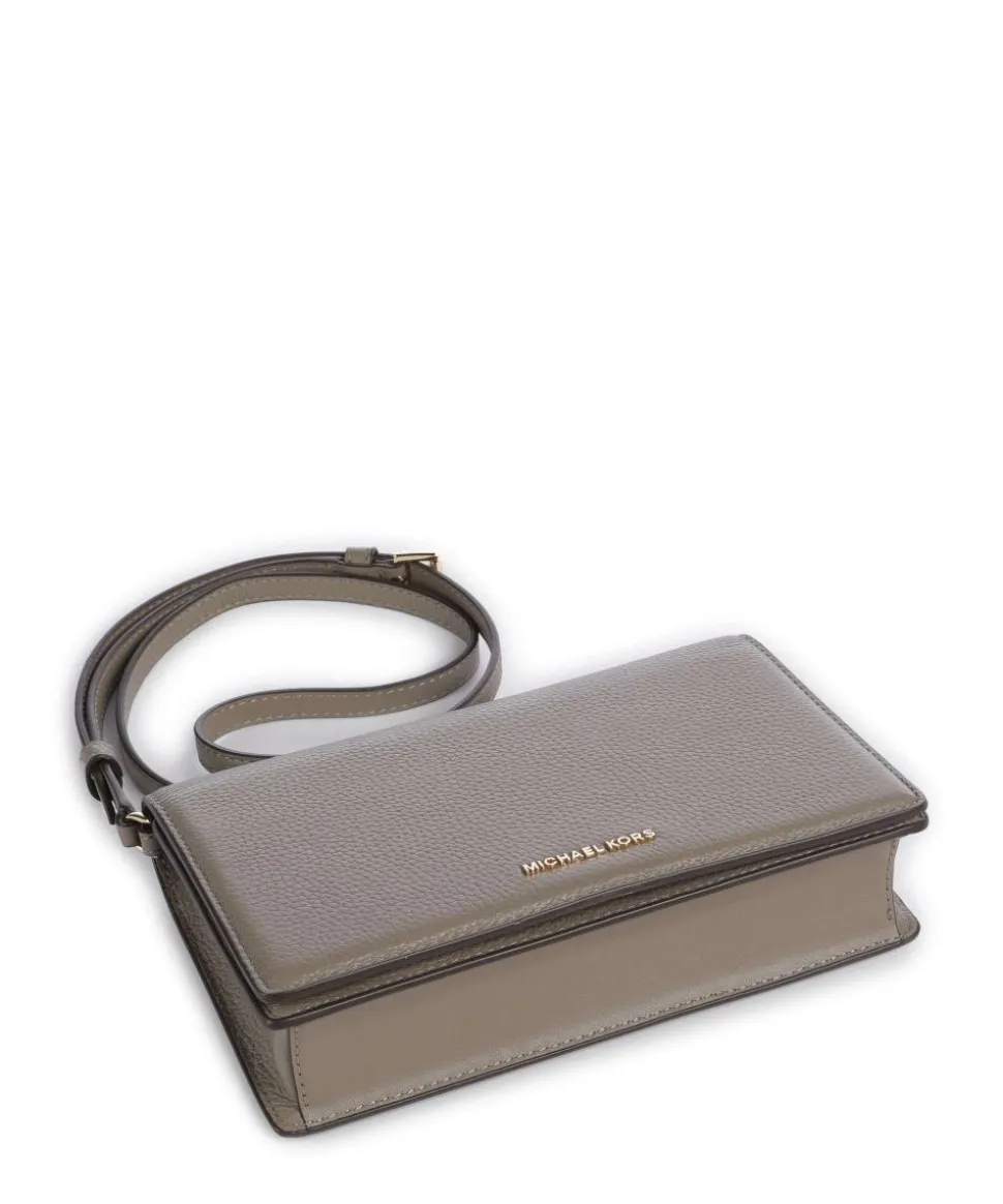 Jet Set Medium Umhängetasche genarbtes Rindsleder taupe