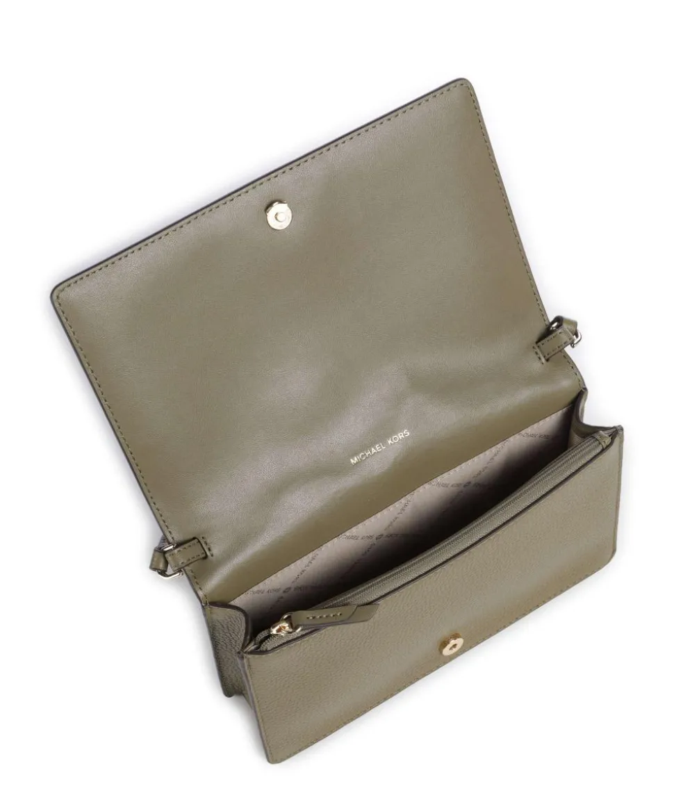 Jet Set Medium Umhängetasche genarbtes Rindsleder olivgrün