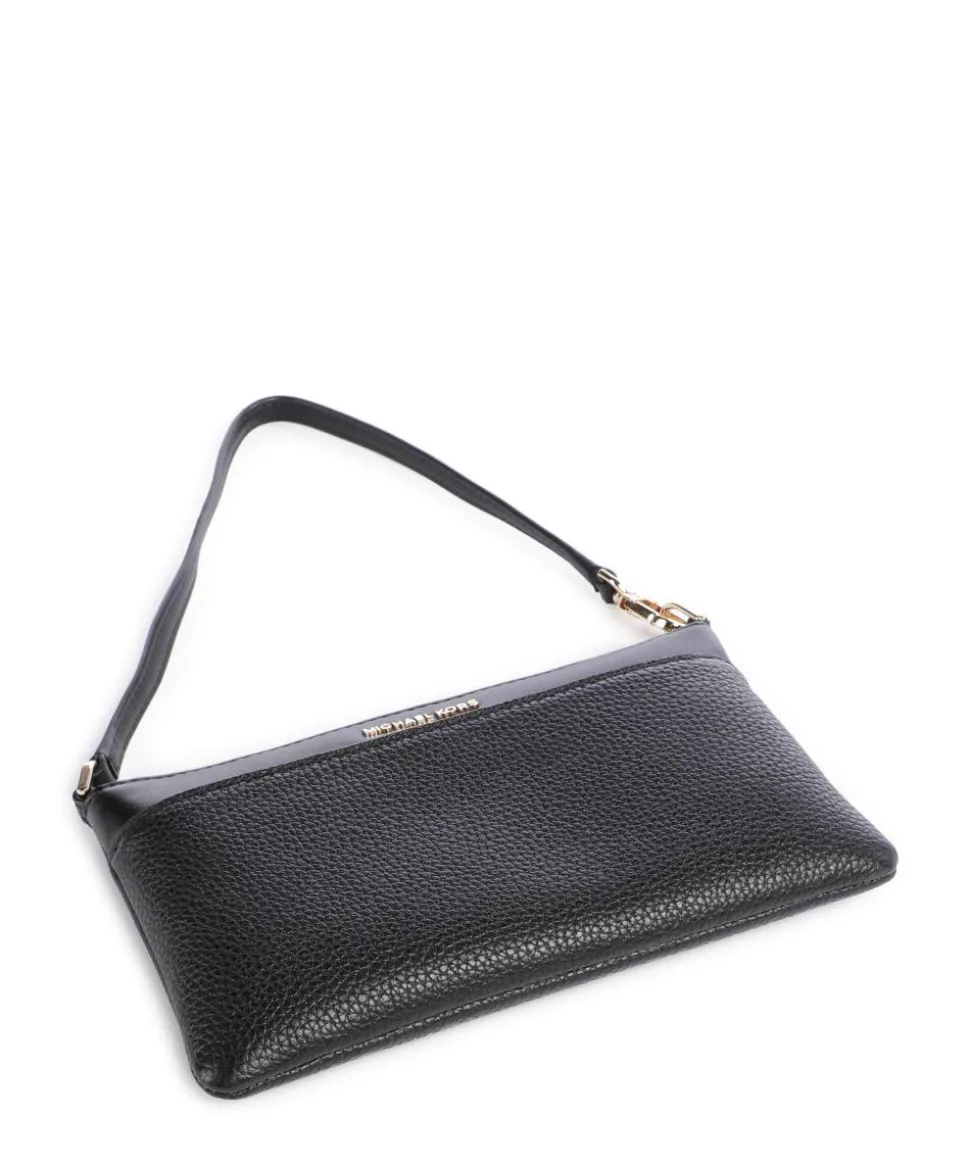 Jet Set Schultertasche genarbtes Rindsleder schwarz