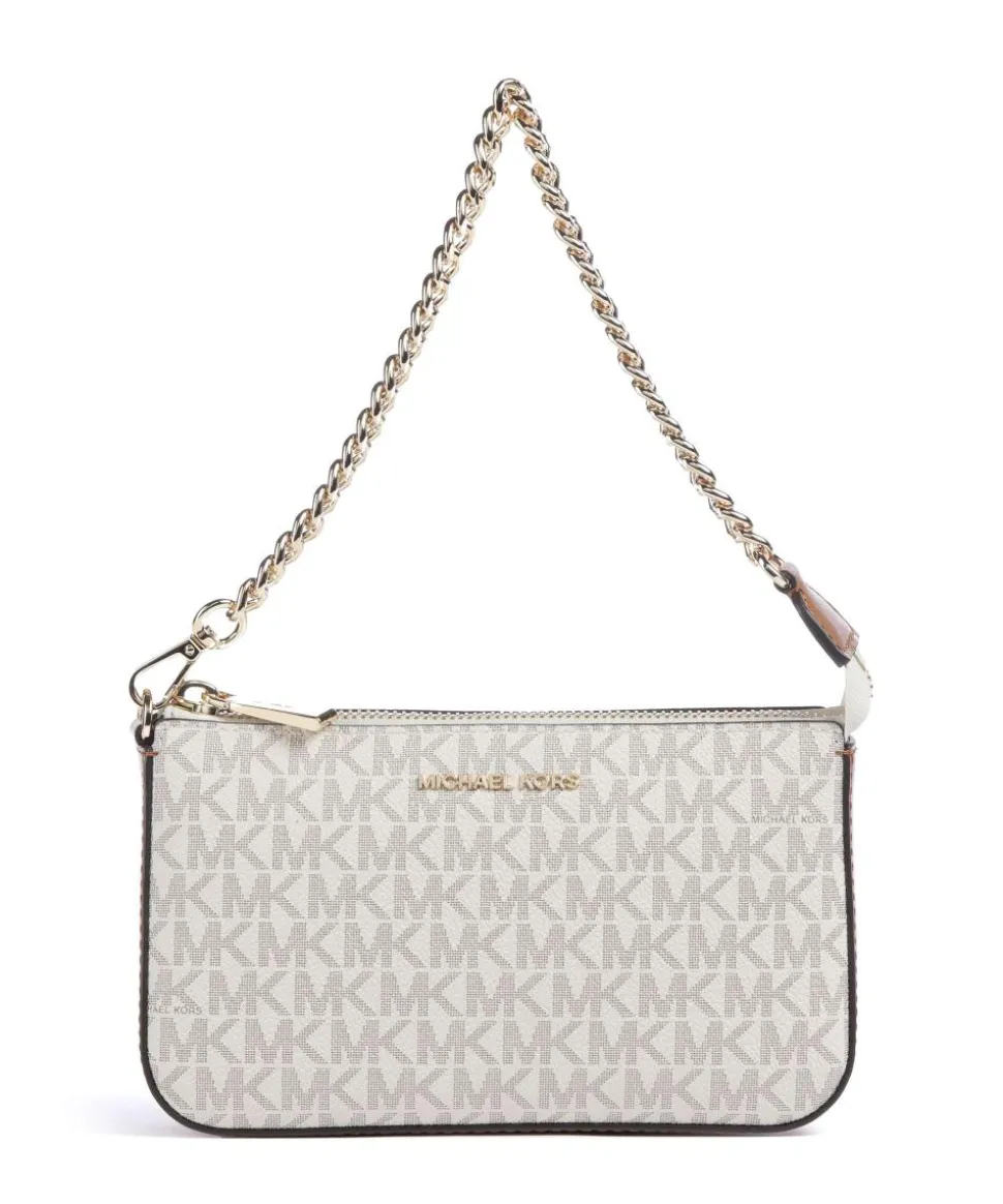 Jet Set Schultertasche Lederimitat beige