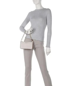 Jet Set Schultertasche Lederimitat beige