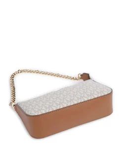 Jet Set Schultertasche Lederimitat beige