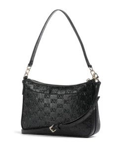 Jet Set Schultertasche Lederimitat schwarz