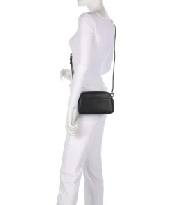 Jet Set Small Umhängetasche genarbtes Rindsleder schwarz