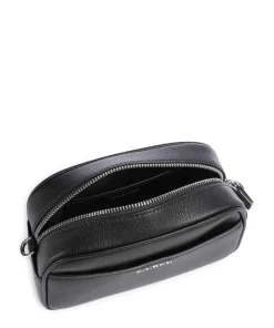 Jet Set Small Umhängetasche genarbtes Rindsleder schwarz