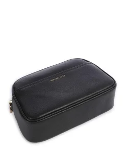 Jet Set Small Umhängetasche genarbtes Rindsleder schwarz