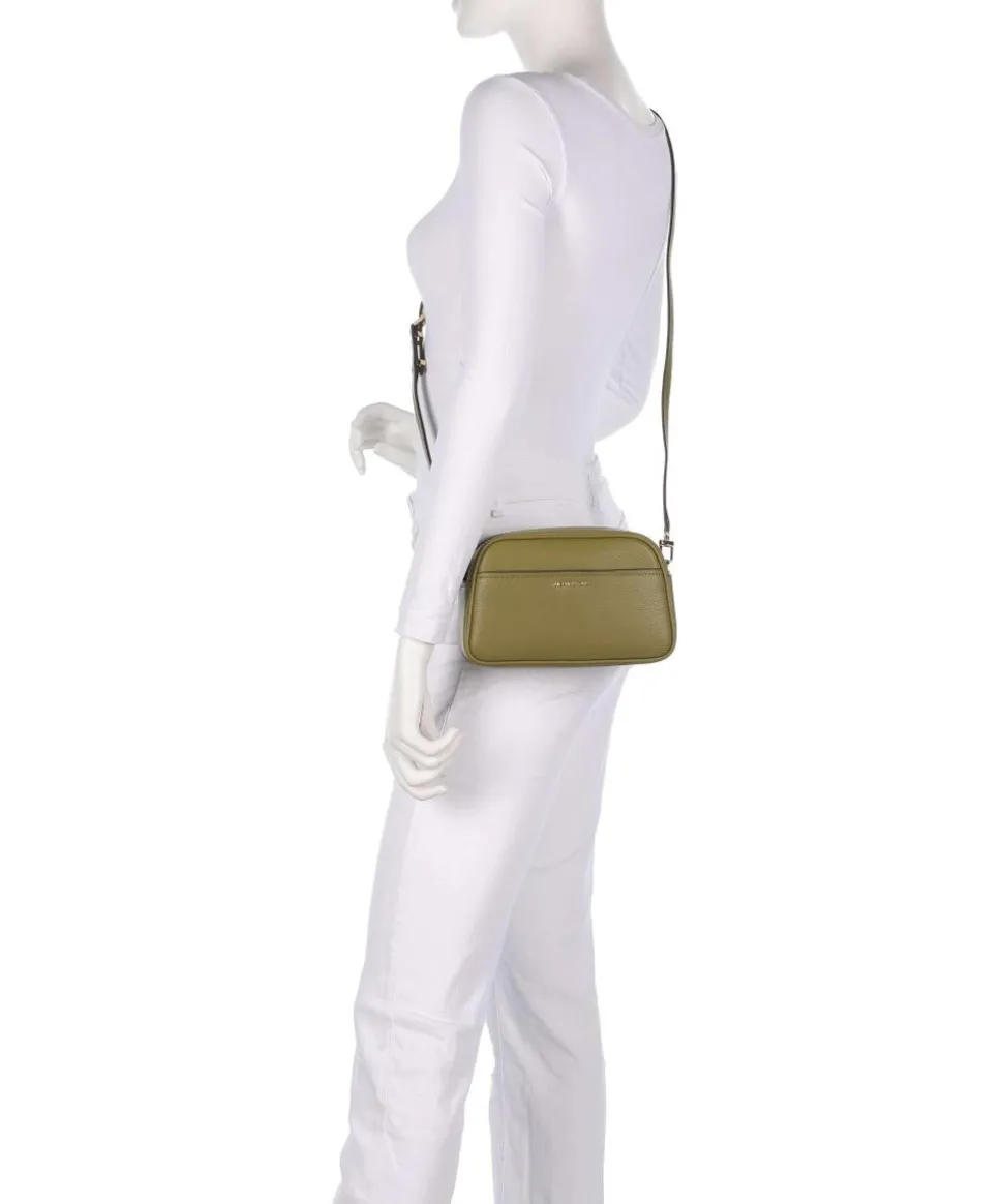 Jet Set Small Umhängetasche genarbtes Rindsleder olivgrün