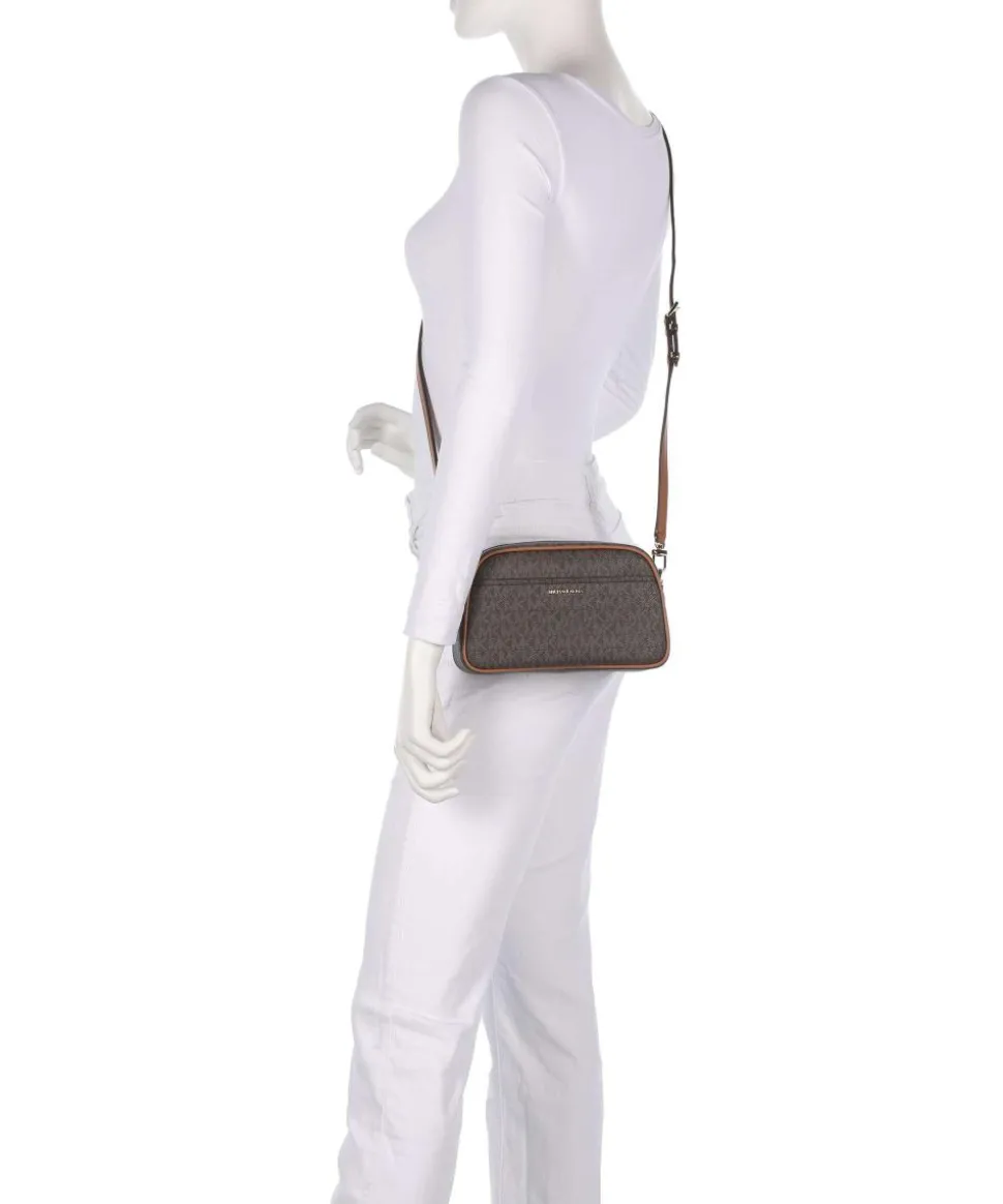 Jet Set Small Umhängetasche Lederimitat dunkelbraun