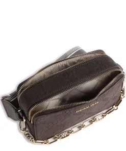 Jet Set Umhängetasche aufgerautes Rindsleder dunkelbraun