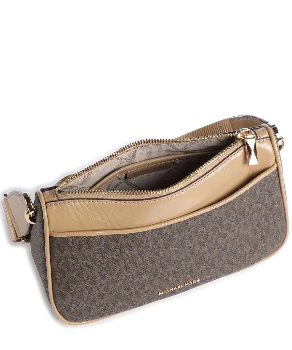 Jet Set Umhängetasche Canvas dunkelbraun