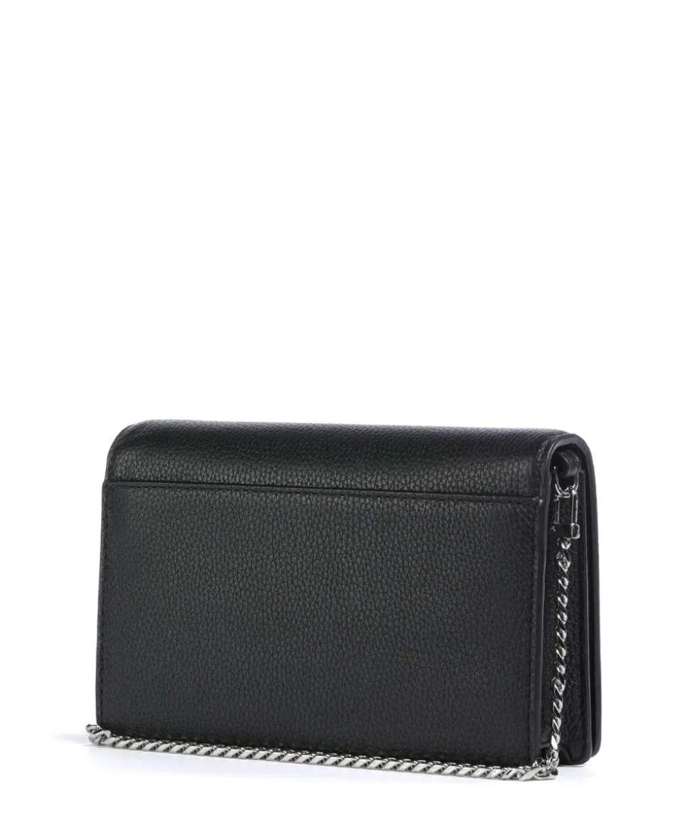 Jet Set Umhängetasche genarbtes Leder schwarz