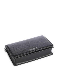 Jet Set Umhängetasche genarbtes Leder schwarz