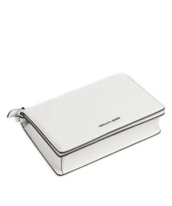 Jet Set Umhängetasche genarbtes Rindsleder weiß