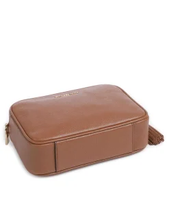 Jet Set Umhängetasche genarbtes Rindsleder braun