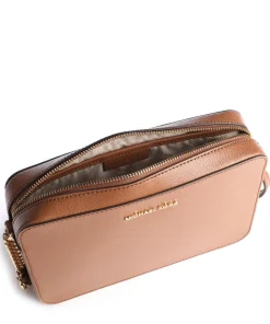 Jet Set Umhängetasche genarbtes Rindsleder braun