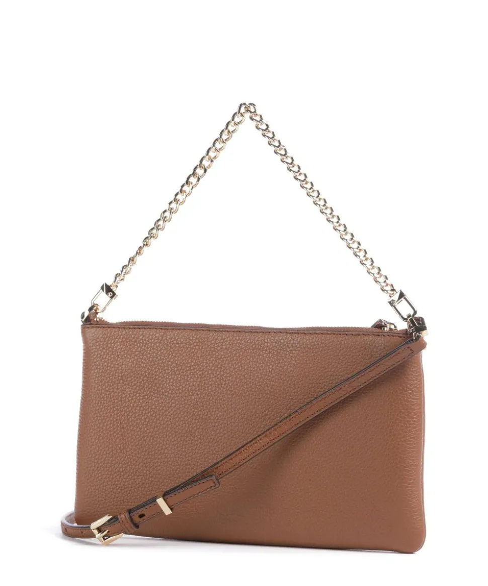 Jet Set Umhängetasche genarbtes Rindsleder braun