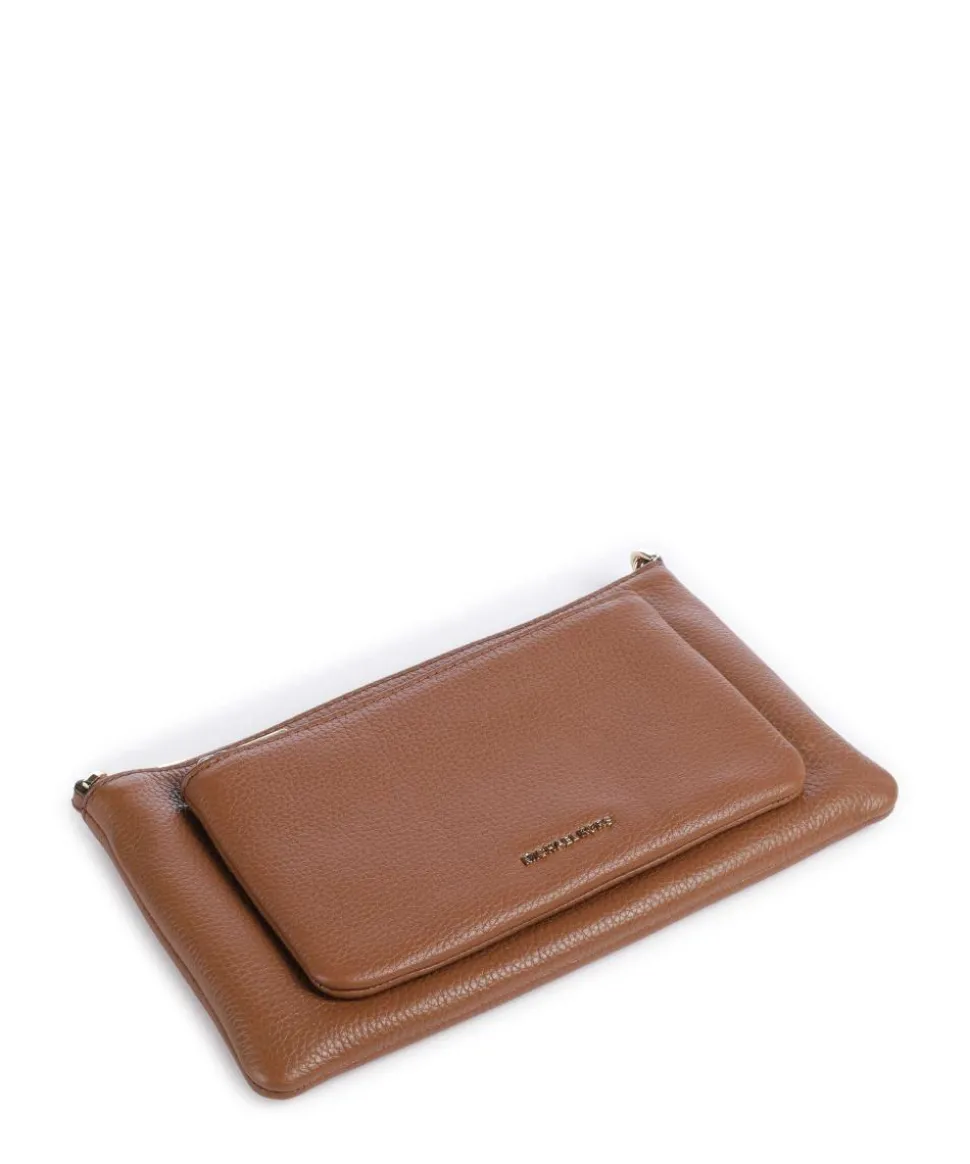 Jet Set Umhängetasche genarbtes Rindsleder braun