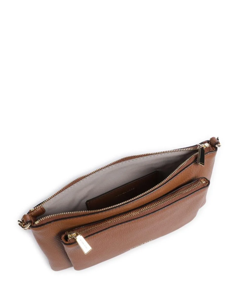 Jet Set Umhängetasche genarbtes Rindsleder braun