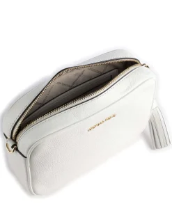 Jet Set Umhängetasche genarbtes Rindsleder weiß