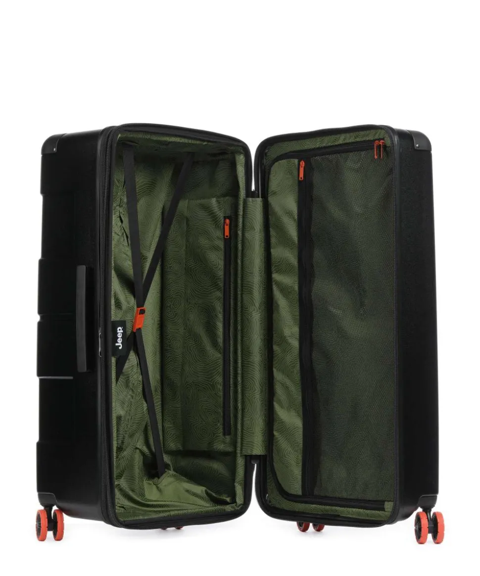 JH002B 4-Rollen Trolley schwarz 80 cm