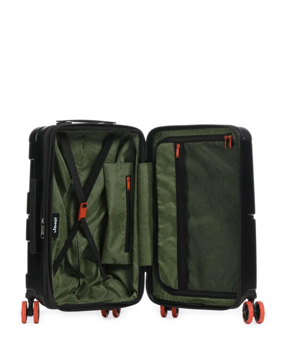 JH002B 4-Rollen Trolley schwarz 55 cm