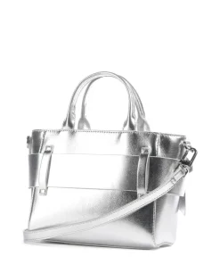 Jimisie Handtasche Lederimitat silber