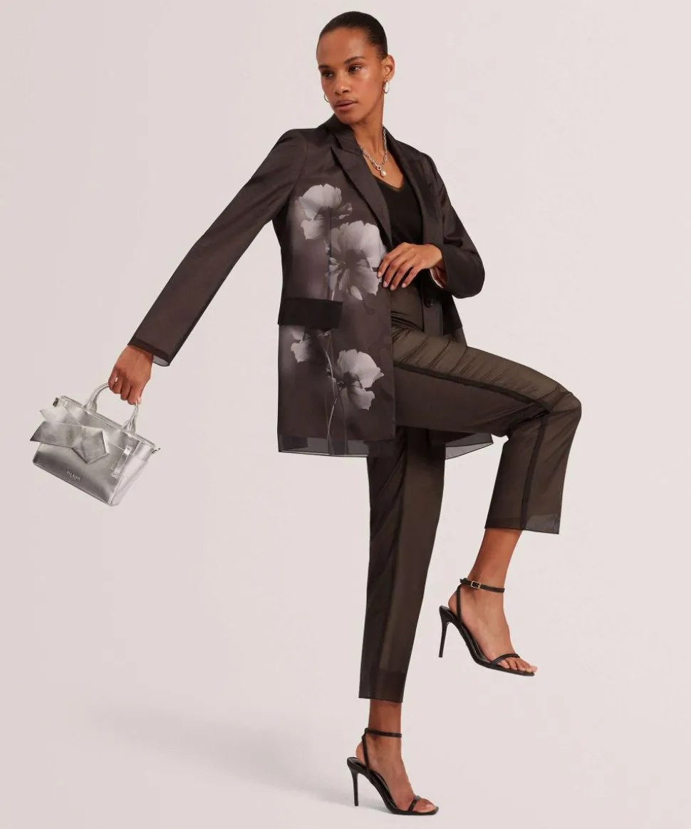 Jimisie Handtasche Lederimitat silber