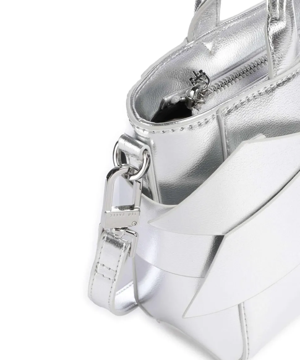 Jimisie Handtasche Lederimitat silber