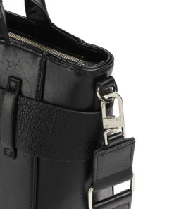 Jimsa Handtasche Lederimitat schwarz