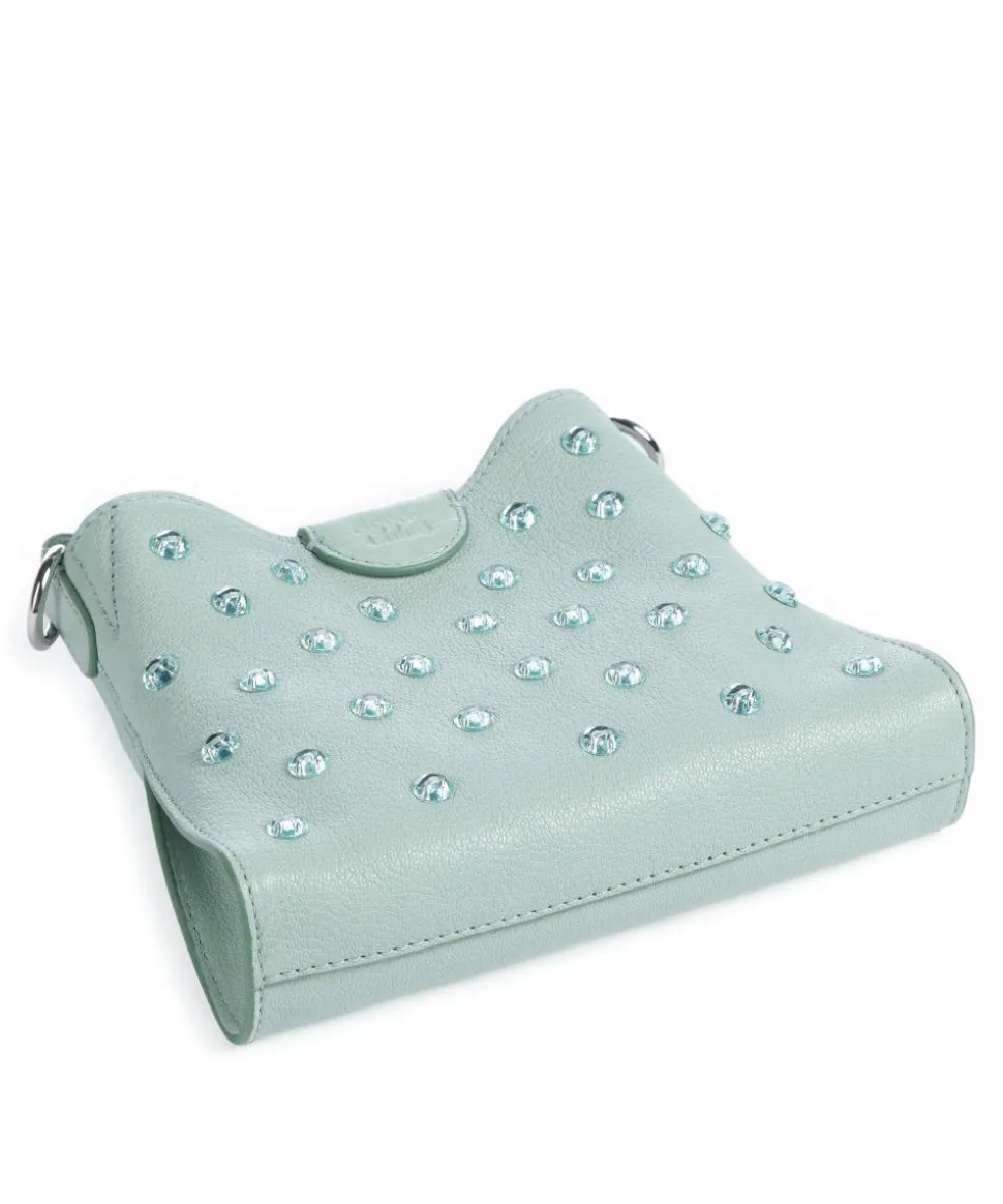 Joan Umhängetasche genarbtes Ziegenleder mintgrün