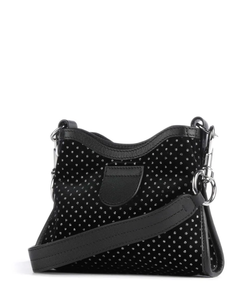 Joan Umhängetasche Lederimitat, Polyester, fein genarbtes Rindsleder schwarz