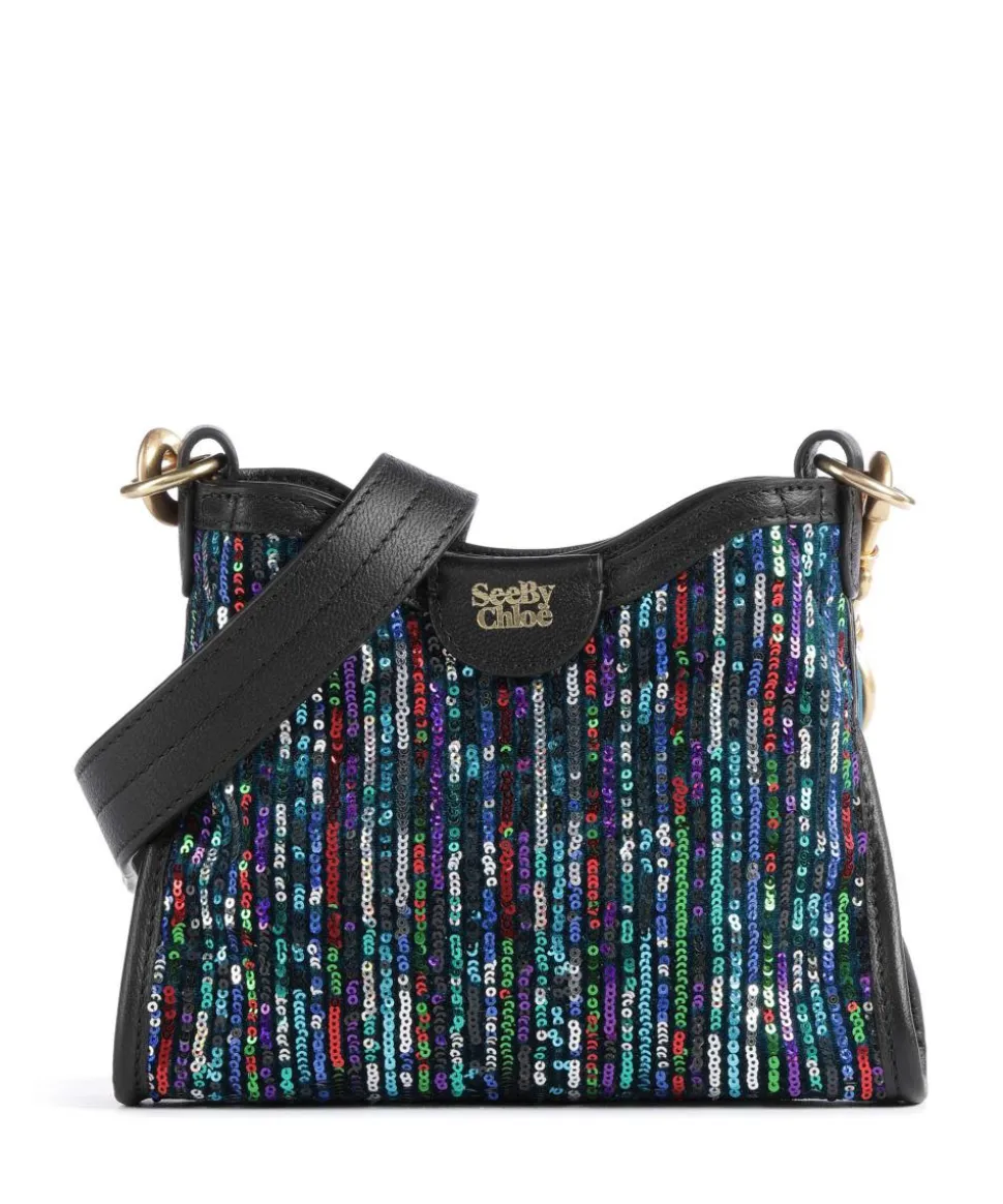 Joan Umhängetasche Lederimitat, Polyester, fein genarbtes Rindsleder mehrfarbig